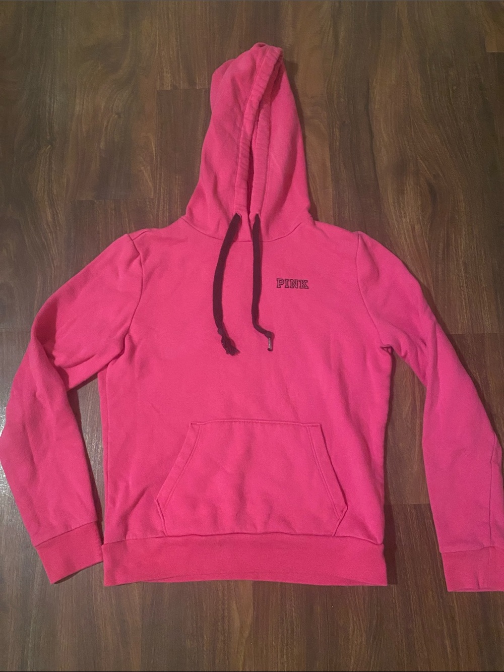 PINK Victoria's Secret Bright Pink Pullover Hoodie